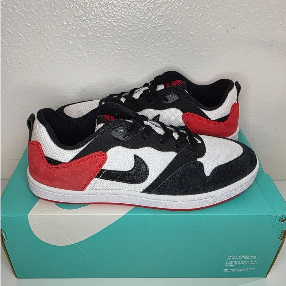 Nike SB Alleyoop GS University Red Sneakers Youth 7Y White Black Red CJ0883-102